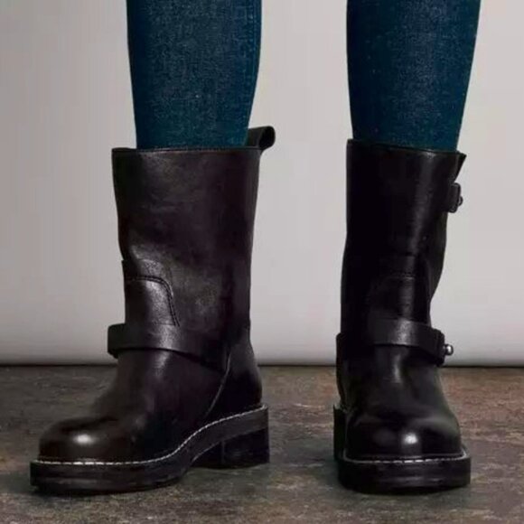 rag & bone Shoes - Rag & Bone Black Moto Boot "EUC"